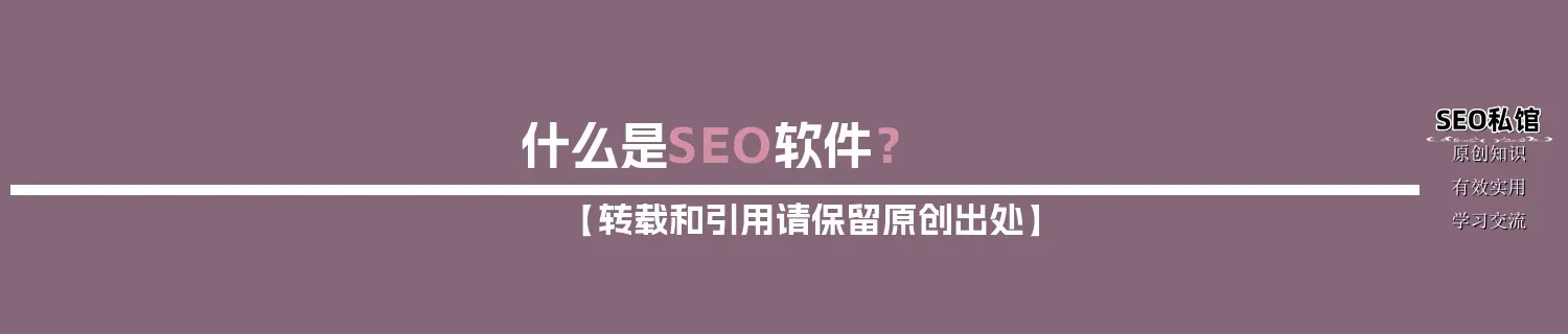 什么是SEO软件？