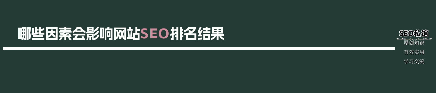 哪些因素会影响网站SEO排名结果