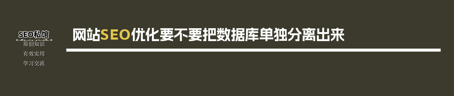 网站SEO优化要不要把数据库单独分离出来