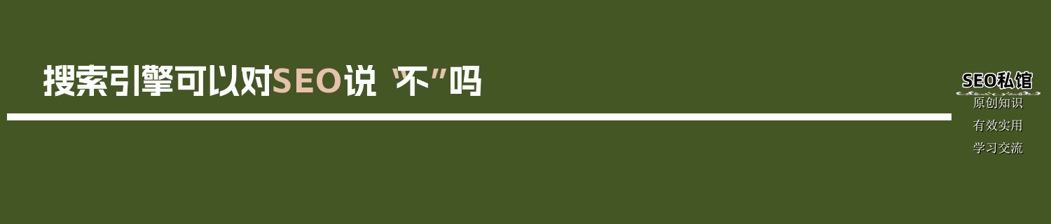 搜索引擎可以对SEO说“不”吗