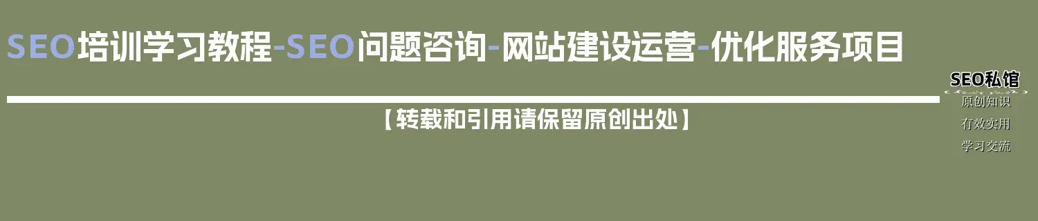 SEO培训学习教程-SEO问题咨询-网站建设运营-优化服务项目