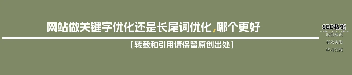 网站做关键字优化还是长尾词优化，哪个更好