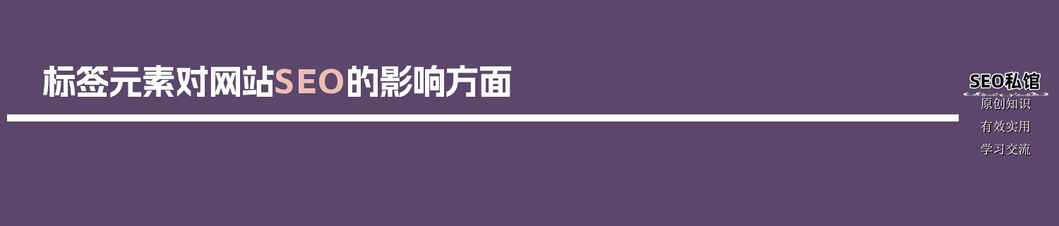 标签元素对网站SEO的影响方面