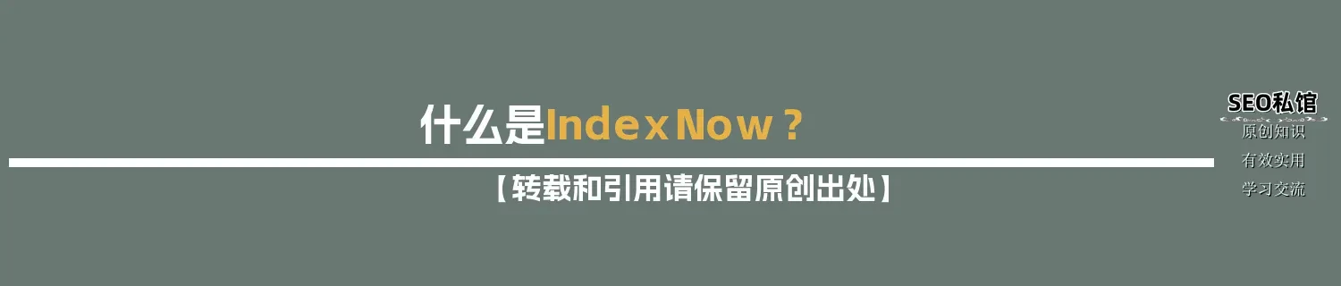 什么是IndexNow？