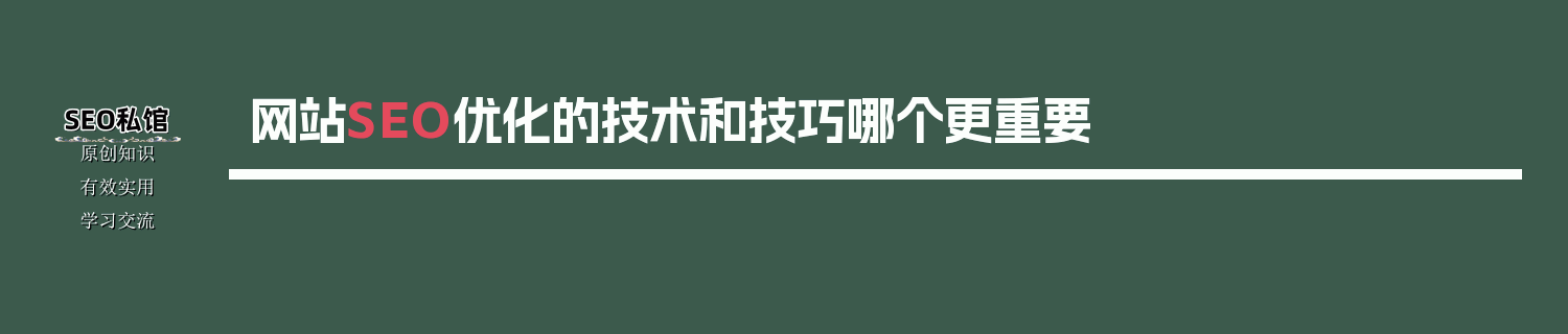 网站SEO优化的技术和技巧哪个更重要