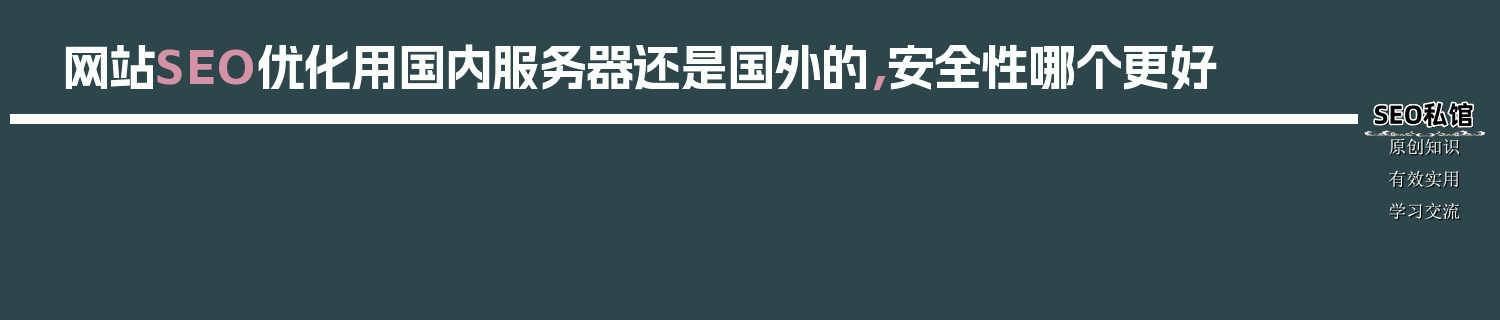 网站SEO优化用国内服务器还是国外的，安全性哪个更好
