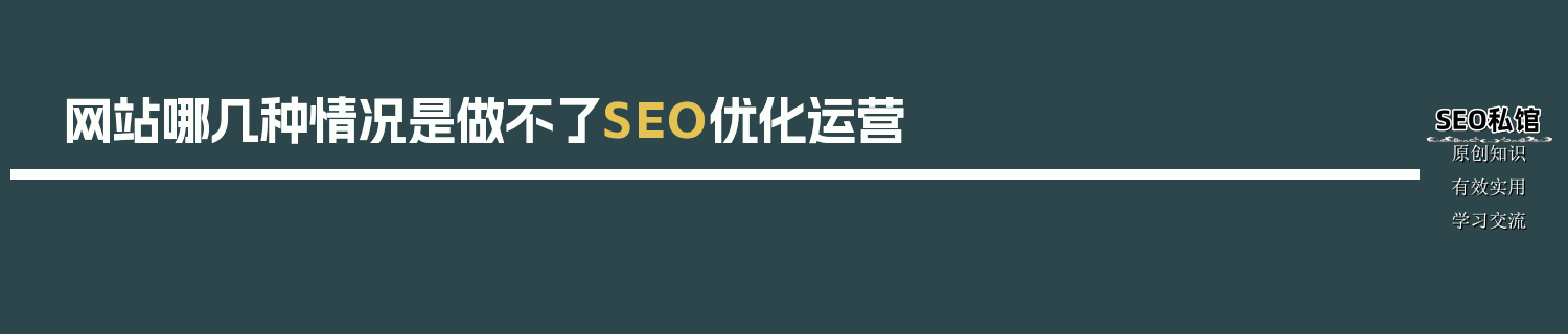 网站哪几种情况是做不了SEO优化运营