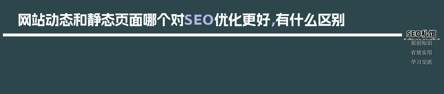 网站动态和静态页面哪个对SEO优化更好，有什么区别