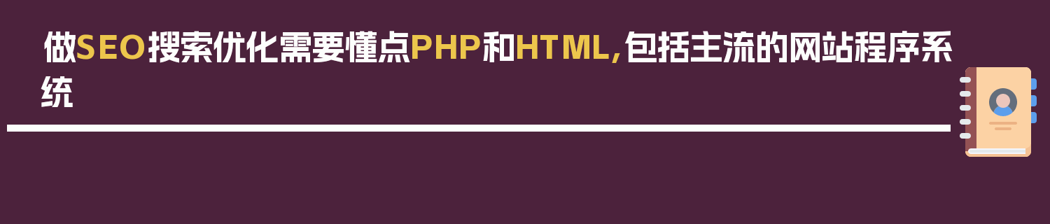 做SEO搜索优化需要懂点PHP和HTML,包括主流的网站程序系统