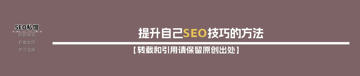 提升自己SEO技巧的方法