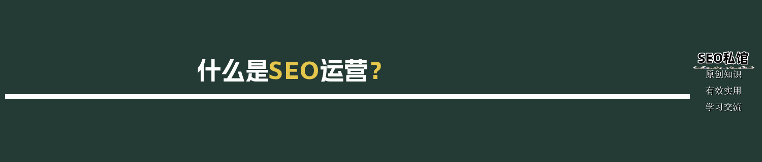 什么是SEO运营？