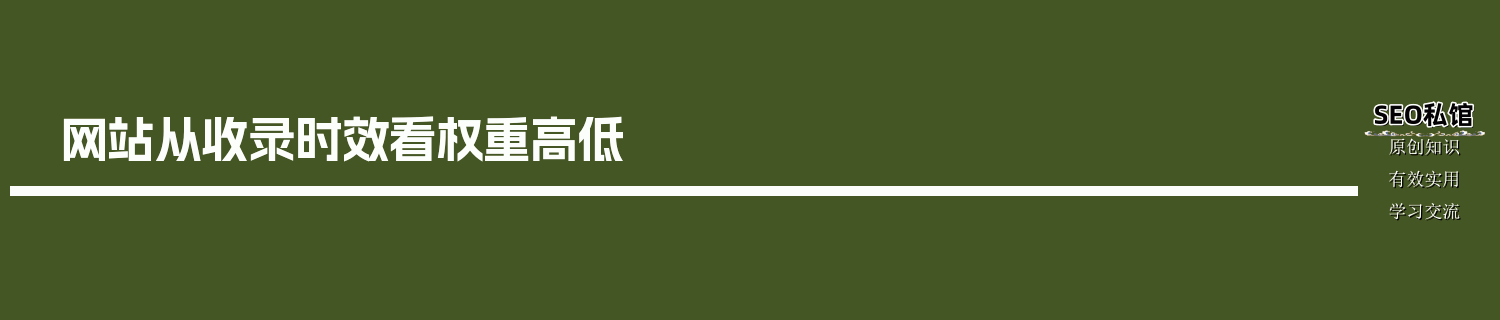 网站从收录时效看权重高低