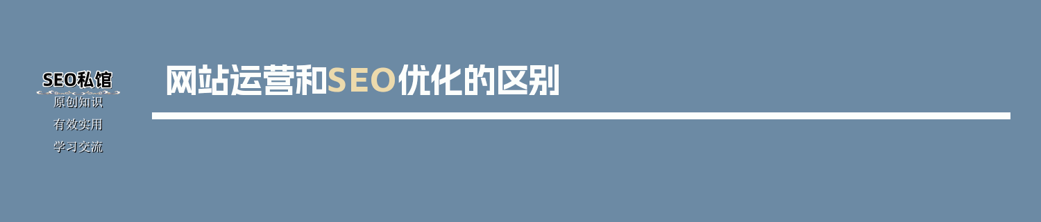 网站运营和SEO优化的区别