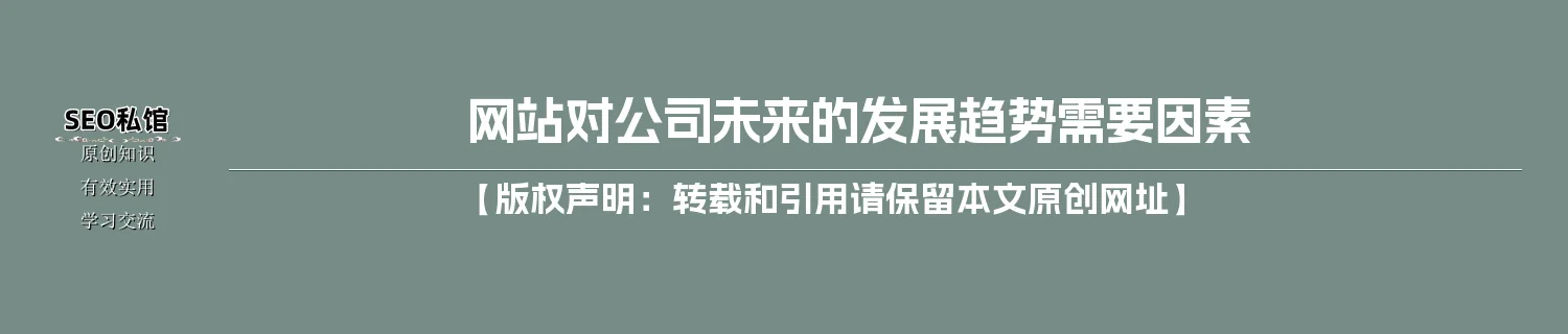 网站对公司未来的发展趋势需要因素