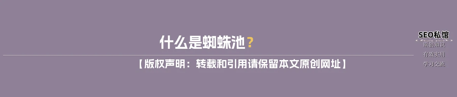 什么是蜘蛛池？