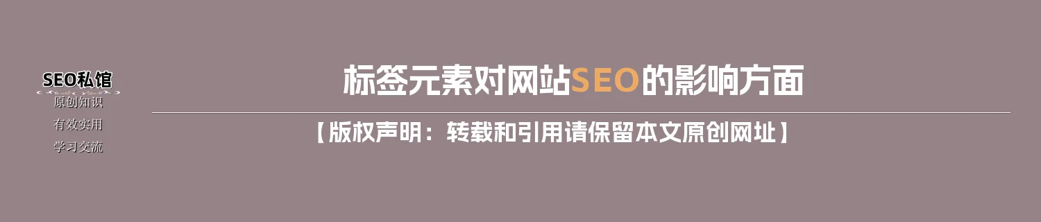 标签元素对网站SEO的影响方面