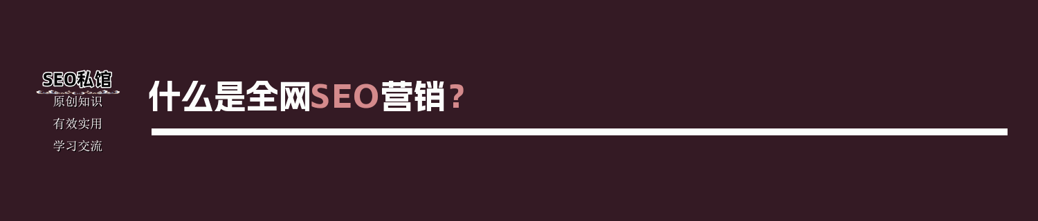 什么是全网SEO营销？