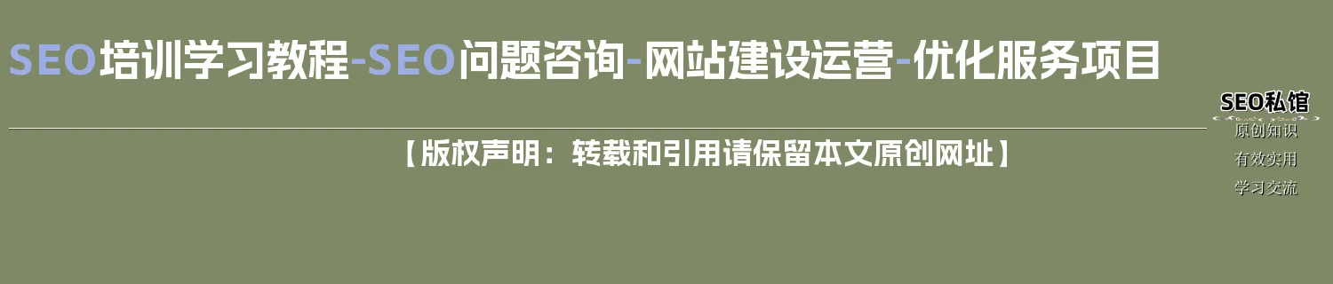 SEO培训学习教程-SEO问题咨询-网站建设运营-优化服务项目