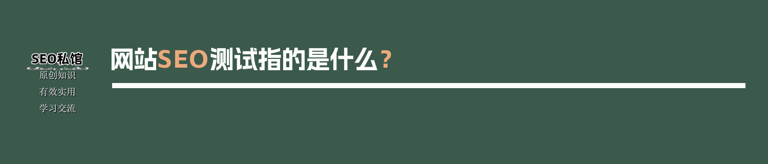 网站SEO测试指的是什么？