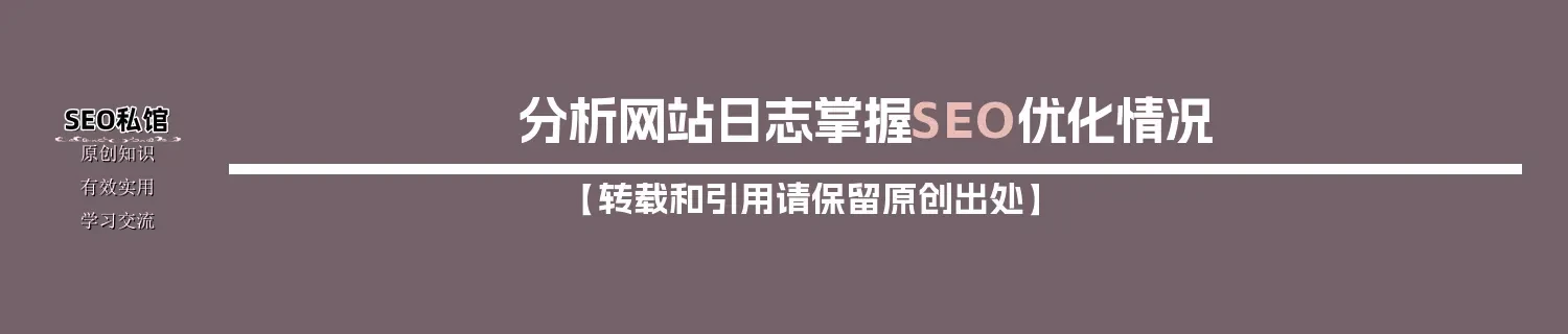 分析网站日志掌握SEO优化情况