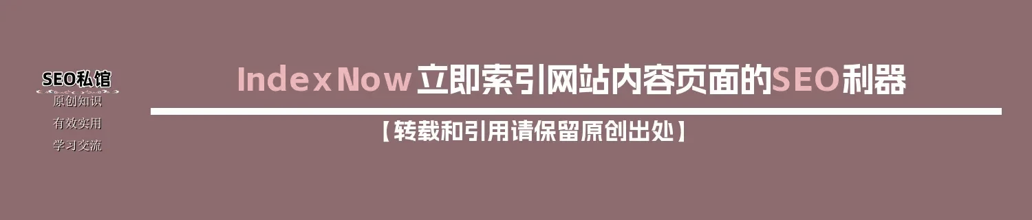 IndexNow立即索引网站内容页面的SEO利器