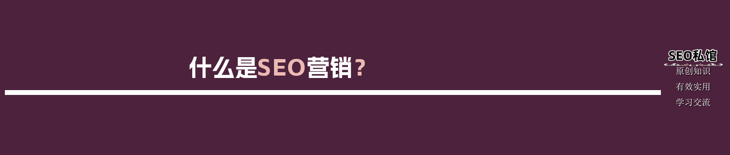 什么是SEO营销？